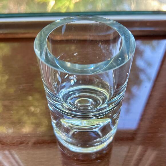 Vintage Krosno Poland Crystal Turnover Candle Holder for Candlestick or Votive - Picture 3 of 12